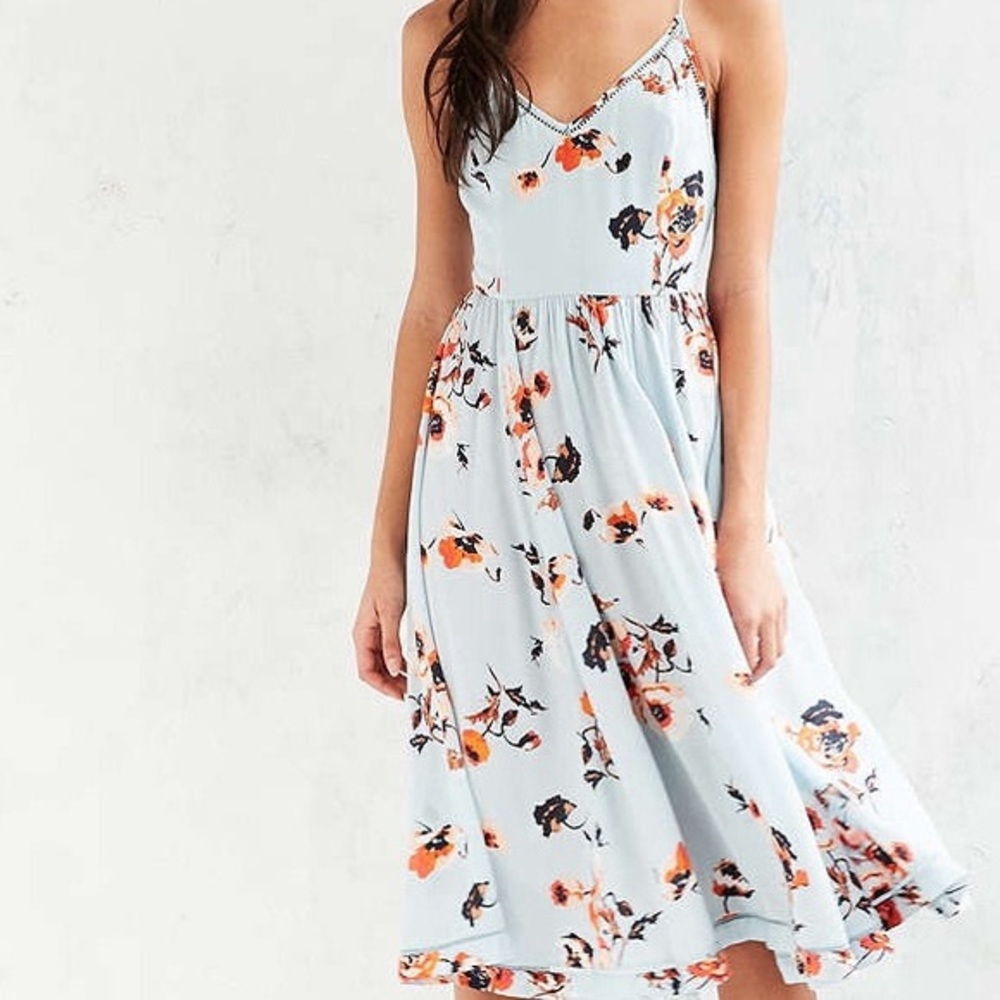 Urban Outfitters light blue floral dress